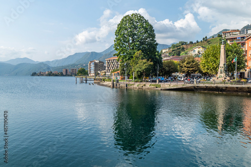 The promenade of Omegna on the Lake Orta