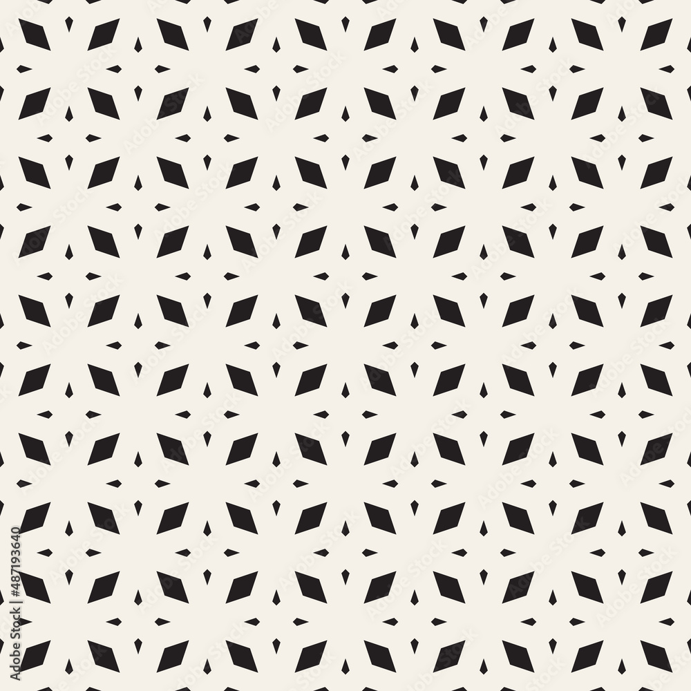 Vector seamless pattern. Repeating geometric elements. Stylish monochrome background design. Vector seamless pattern. Repeating geometric elements. Stylish monochrome background design.