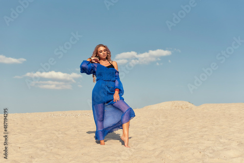 Summer walk on the sand dunes