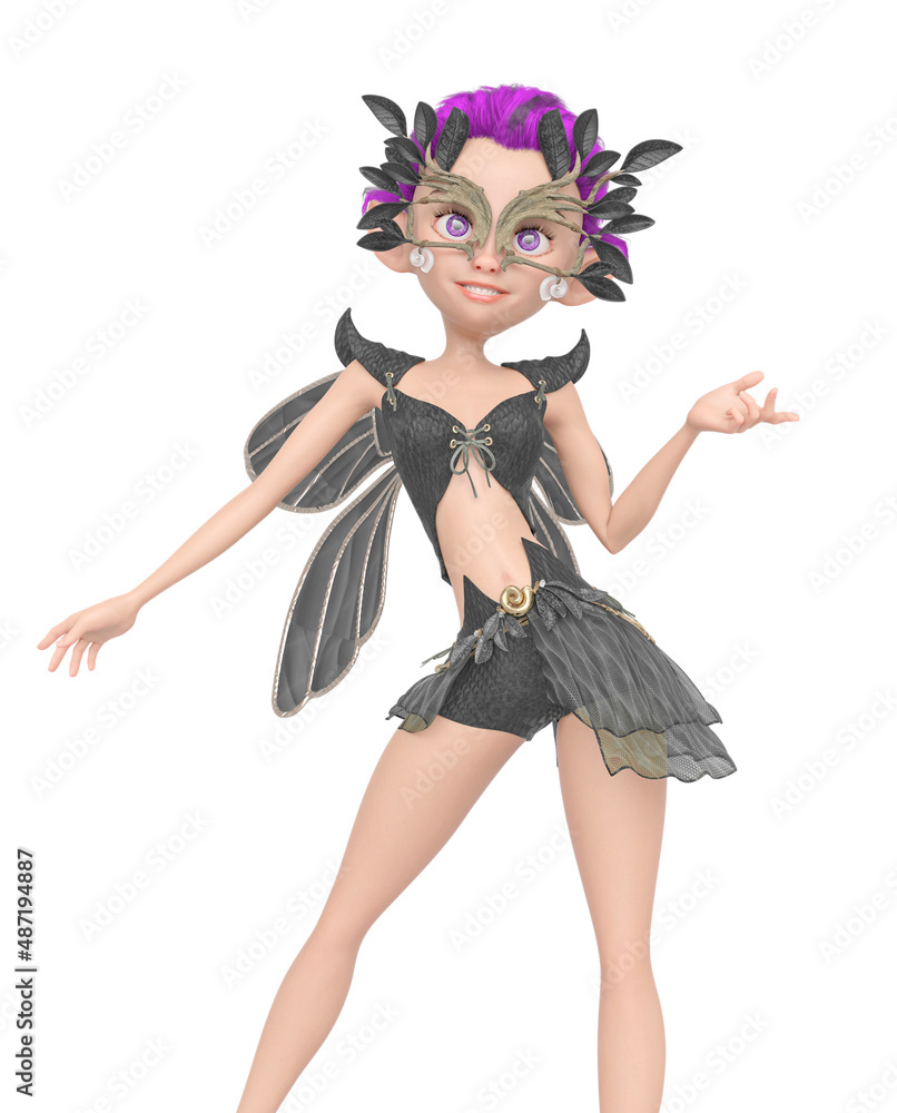 fay girl is happy on pin up pose