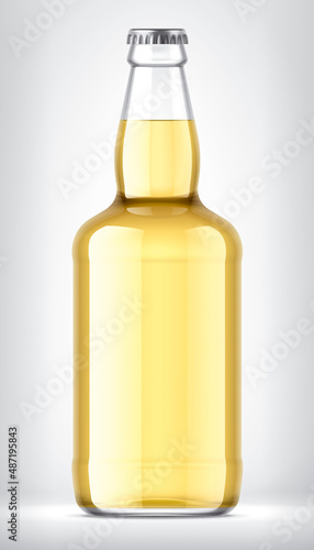 Glass Bottle on background.  