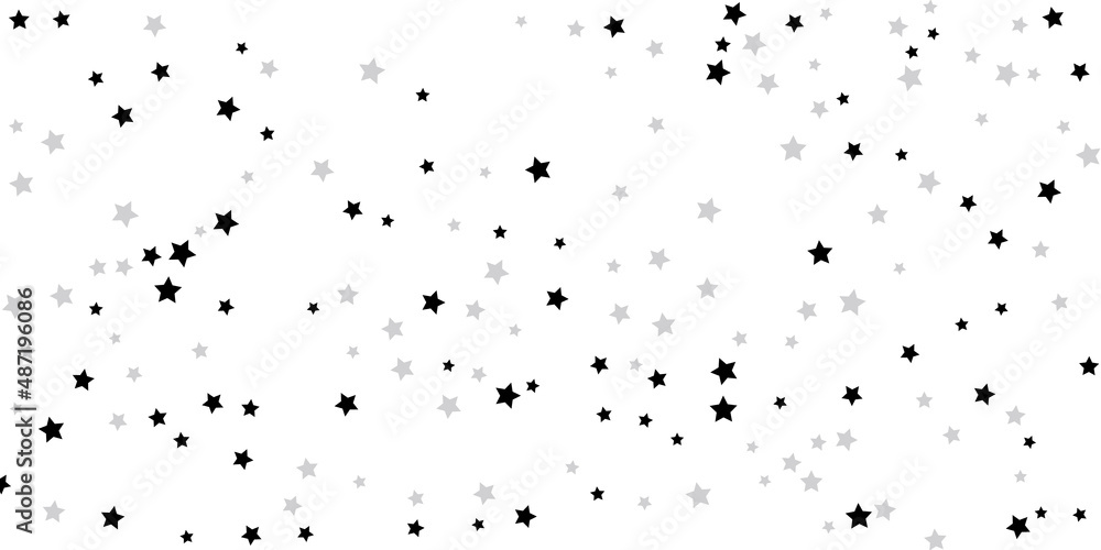 Silver star confetti. Falling stars on a white background. Illustration of flying shining stars. Decorative element. Silver star confetti. Falling stars on a white background. Illustration of flying shining stars. Decorative element.