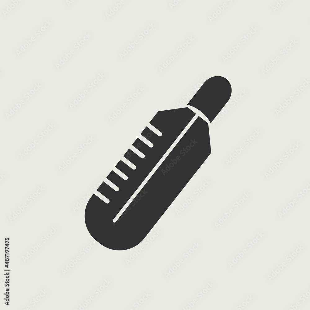 Thermometer vector icon illustration sign Thermometer vector icon illustration sign