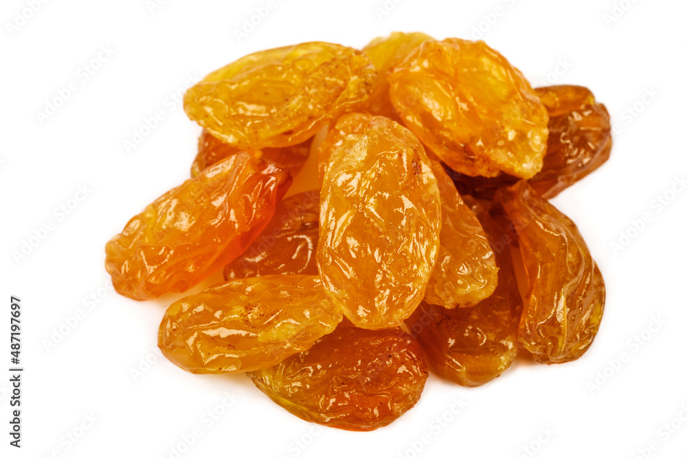 Raisins on white background, Isolated Raisin, Heap of yellow Raisins, Indian Kishmish. Raisins on white background, Isolated Raisin, Heap of yellow Raisins, Indian Kishmish.