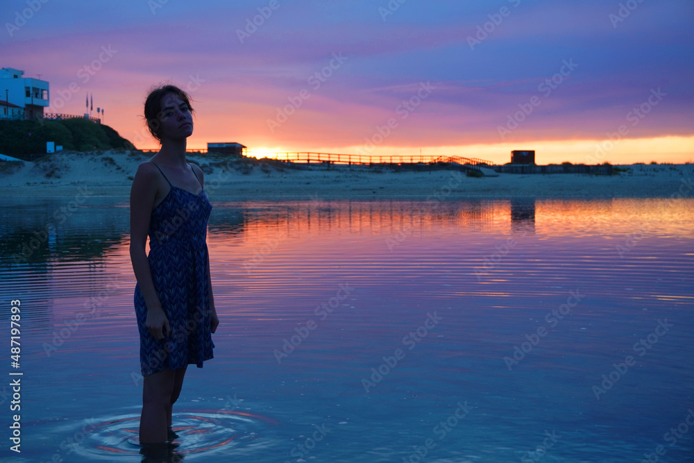 Fototapeta premium Atardecer en portugal