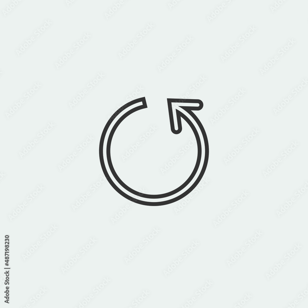 Reload vector icon illustration sign Reload vector icon illustration sign