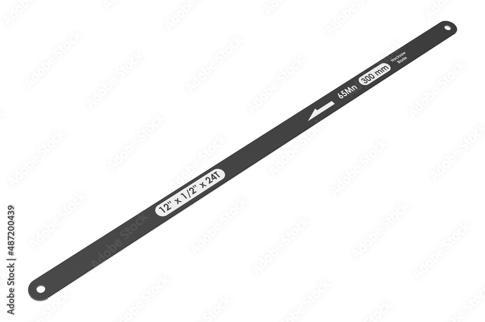 Hacksaw blade, 3D rendering Hacksaw blade, 3D rendering