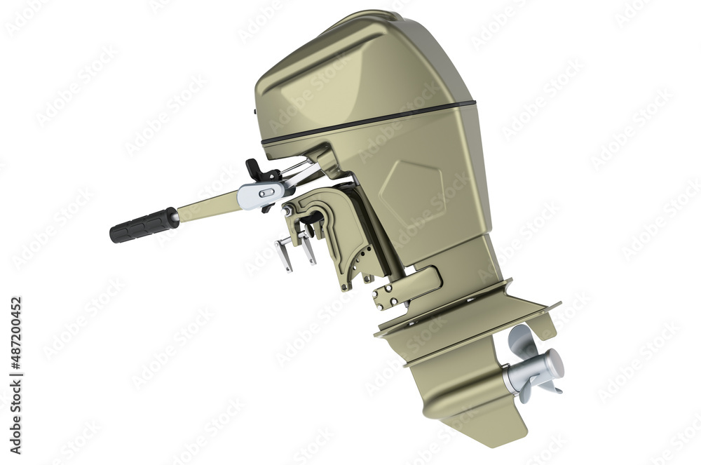 Outboard engine, 3D rendering Outboard engine, 3D rendering
