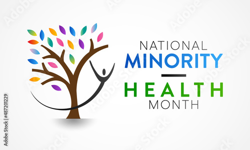 National Minority Health month is observed every year in April, Vector illustration
