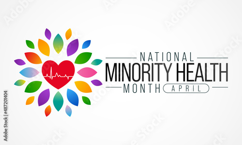 National Minority Health month is observed every year in April, Vector illustration photo