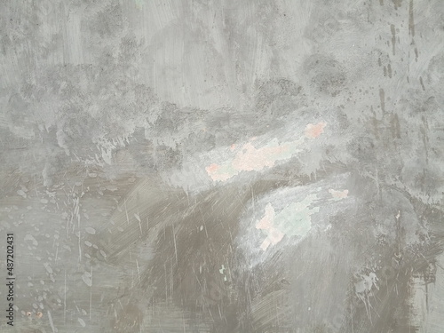 Gray paint old cracked background, wall background 