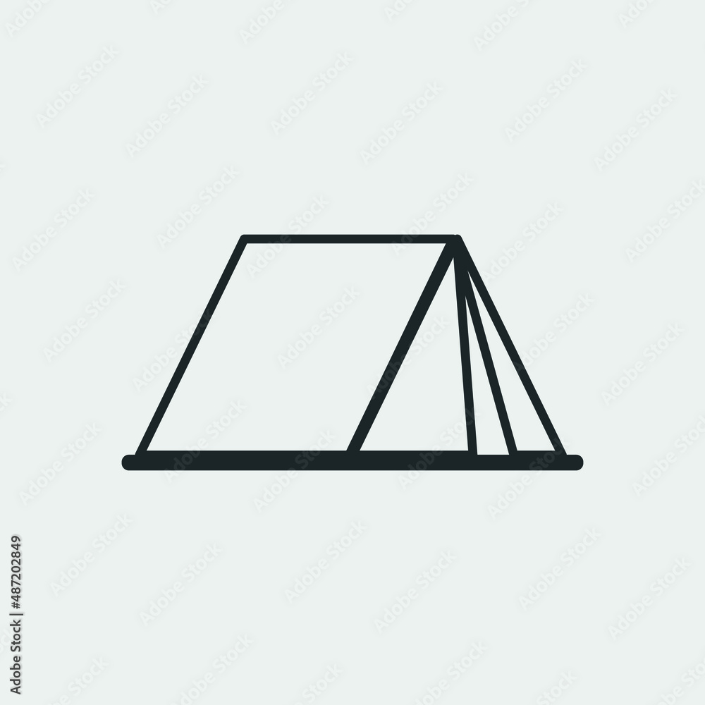 Tent camp vector icon illustration sign Tent camp vector icon illustration sign