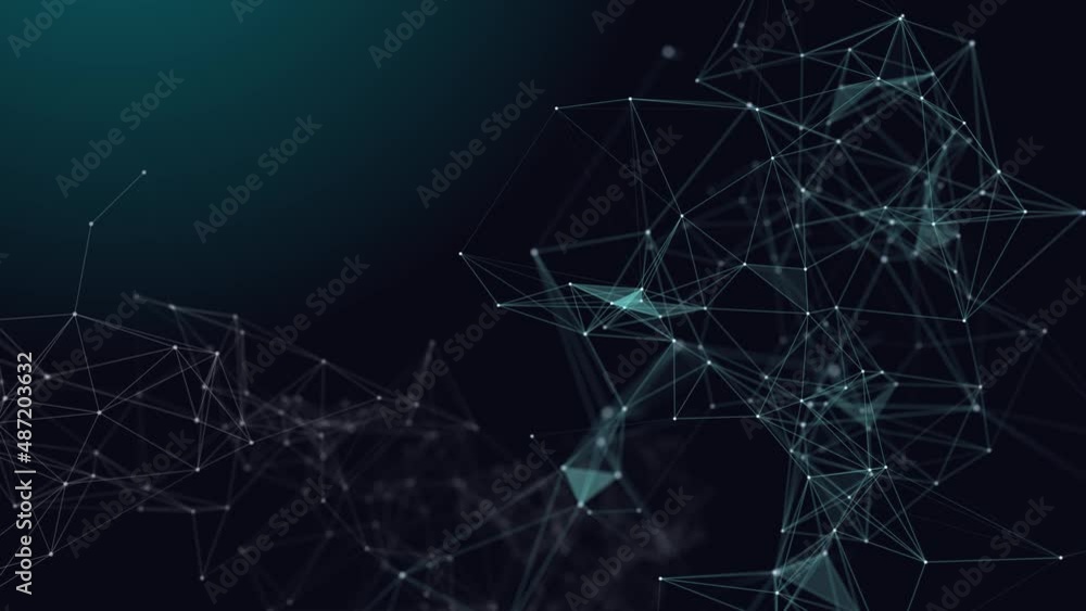 Digital background with dots and lines. Big data visualization and neural network. Network connection structure.