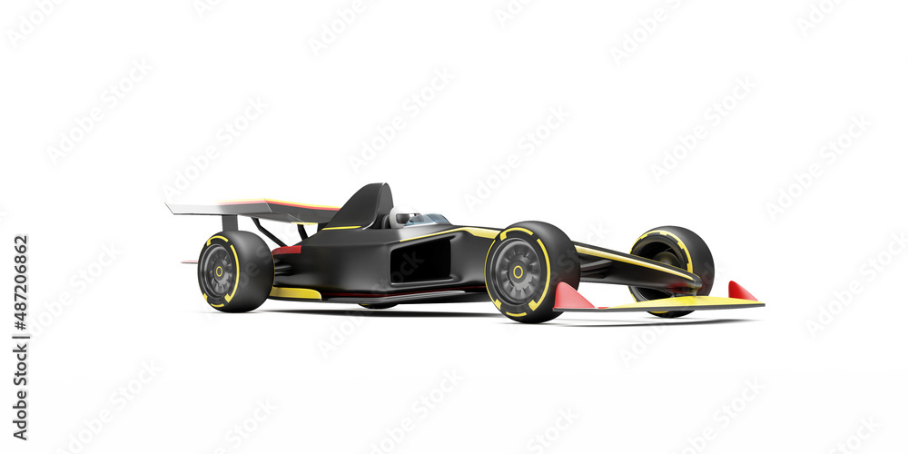 Racing Sport Car on white background