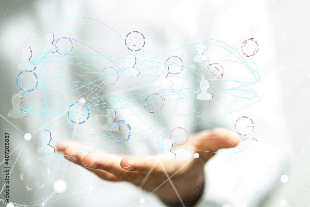 Global network. Blockchain. 3D illustration. Neural networks and artificial intelligence. Abstract Global network. Blockchain. 3D illustration. Neural networks and artificial intelligence. Abstract