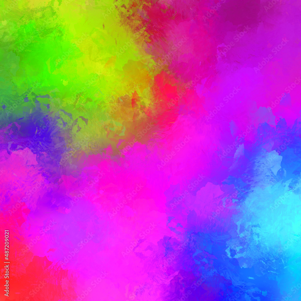 Obraz premium Wall art. Unique and creative illustration. Brush stroked painting. Abstract background of colorful brush strokes. Brushed vibrant wallpaper. Painted artistic creation.