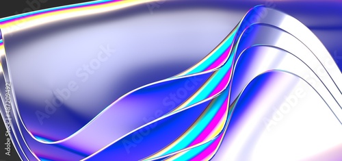 Abstract fluid gradient shape flowing
