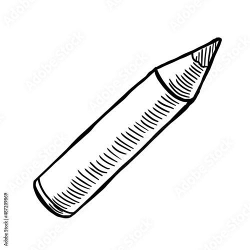 Pencil sketch vector illustration on white background