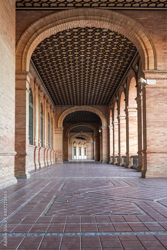 Plaza de España in Seville, Spain. Plaza de España in Seville, Spain.