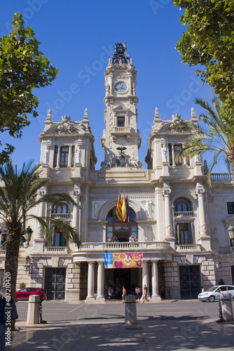 Valencia City Hall at Plaza del Ayuntamiento in Valencia © Lindasky76