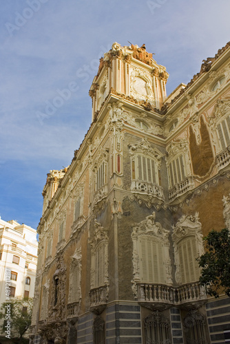 Fragment of Palace of Marques de Dos Aguas  now Spain National Museum of Ceramics  in Valencia  Spain