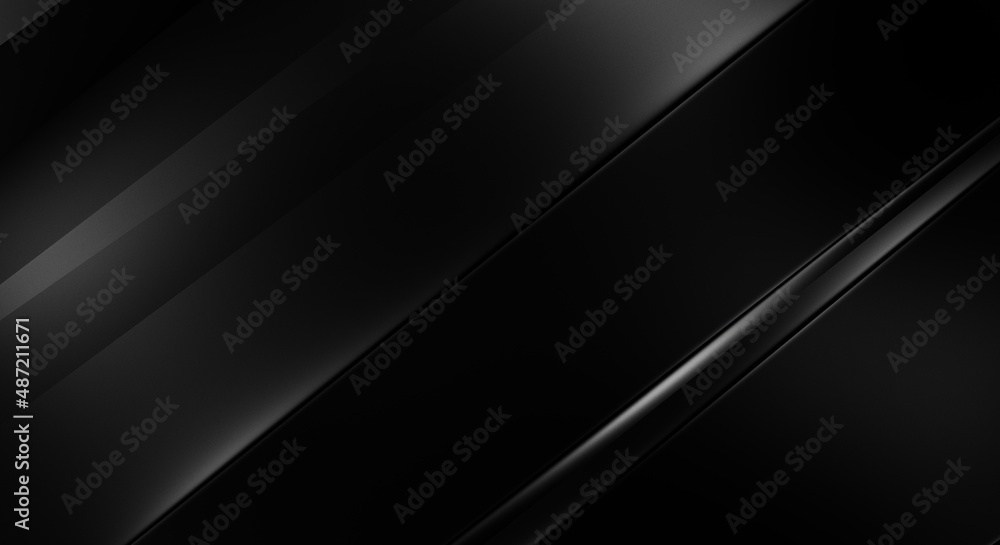 3d style black background with geometric layers. Abstract dark futuristic wallpaper. Elegant glossy stripes backdrop. Geometrical template design for poster, brochure, presentation, website. 3d style black background with geometric layers. Abstract dark futuristic wallpaper. Elegant glossy stripes backdrop. Geometrical template design for poster, brochure, presentation, website.