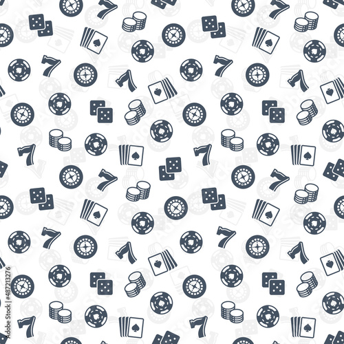 Casino and Gambling Related Seamless Texture or Pattern