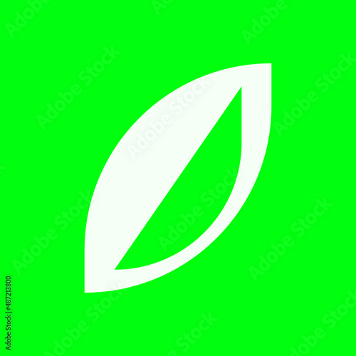 abstract flat negative leaf symbol tech modern 