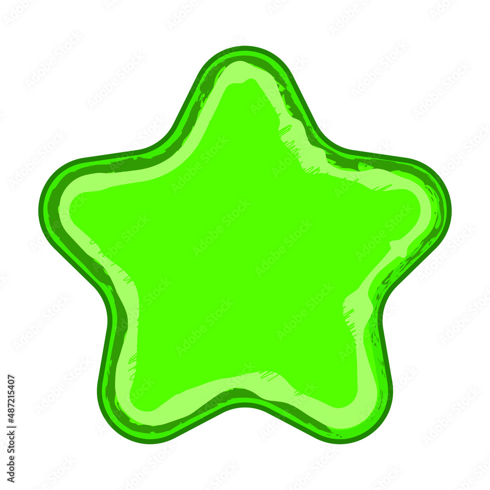 Grüne Stern als lustige Symbol, Comics, Vektorgrafik Grüne Stern als lustige Symbol, Comics, Vektorgrafik