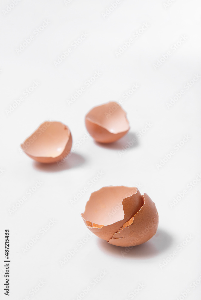 Egg shell on white background vertical blur Egg shell on white background vertical blur