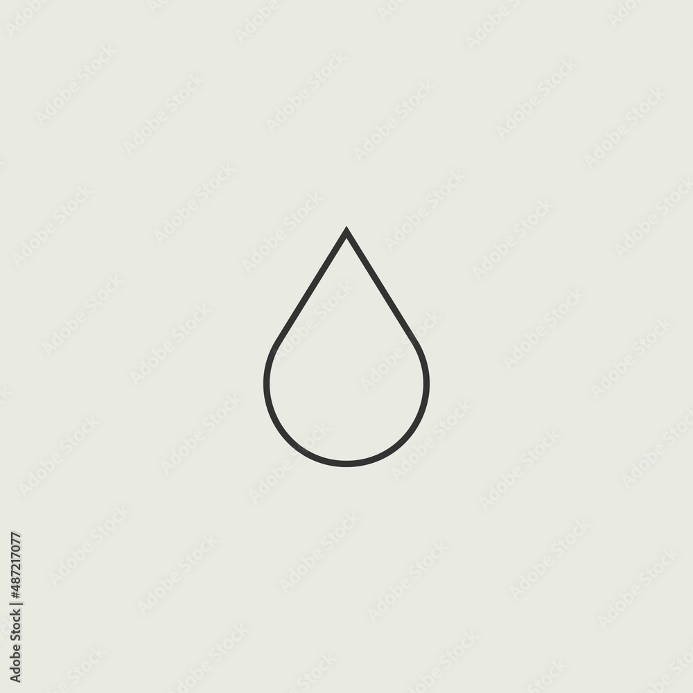 Drop vector icon illustration sign Drop vector icon illustration sign