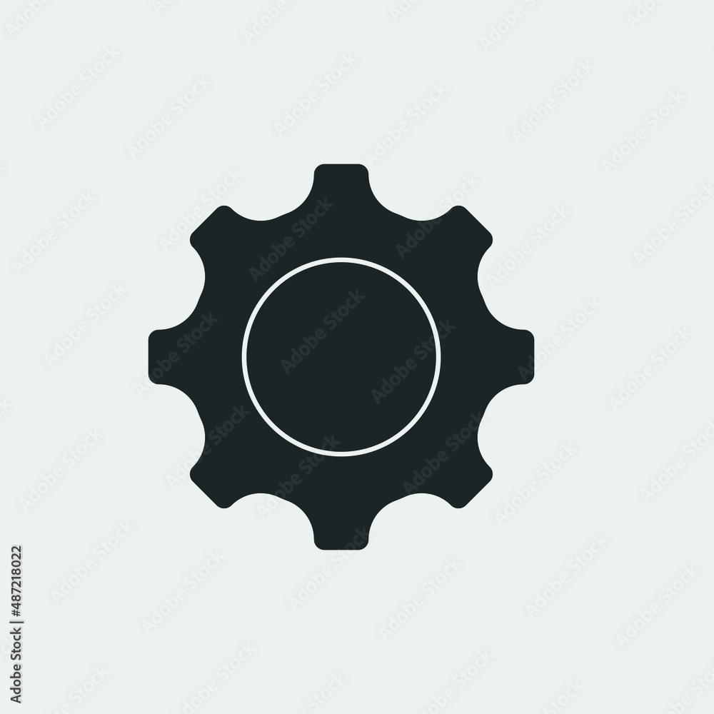 Gear settings vector icon illustration sign Gear settings vector icon illustration sign