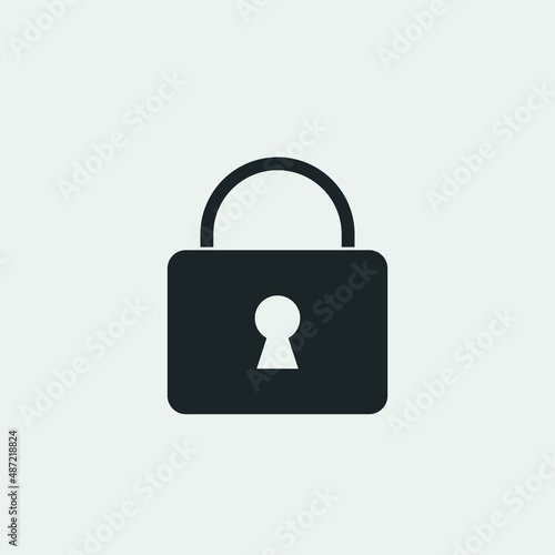 Lock pad vector icon illustration sign