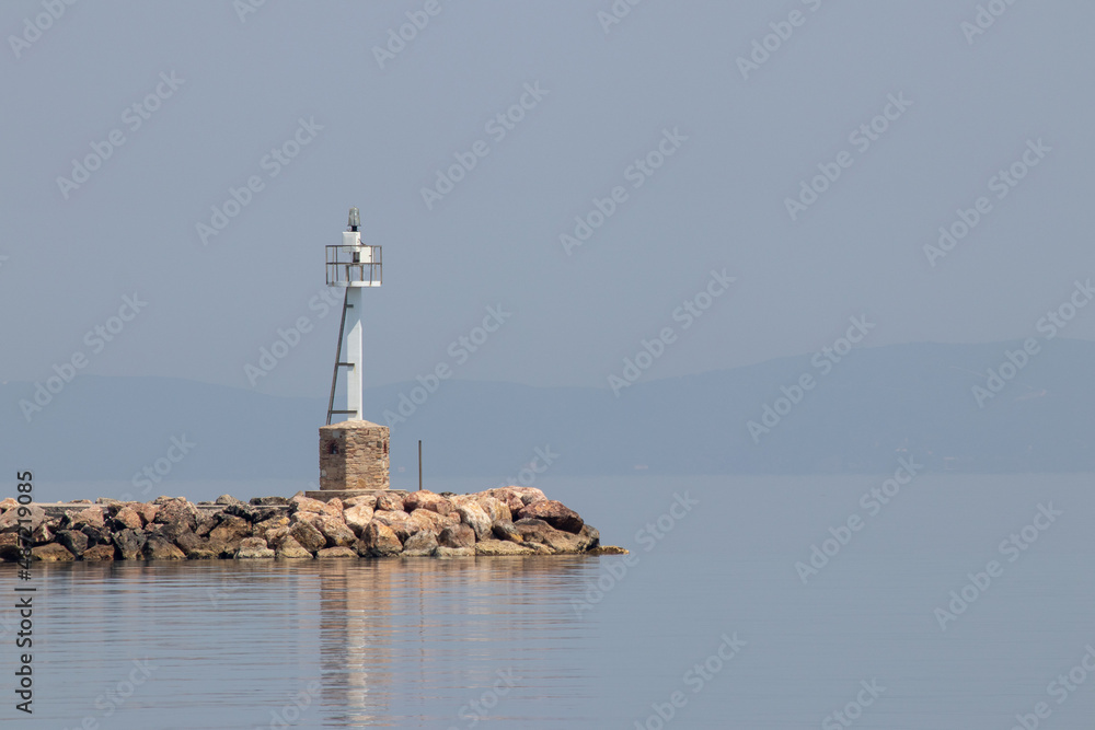 lighthouse on the coast of the sea lighthouse on the coast of the sea