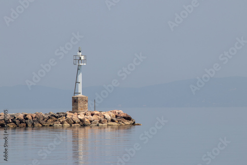 lighthouse on the coast of the sea