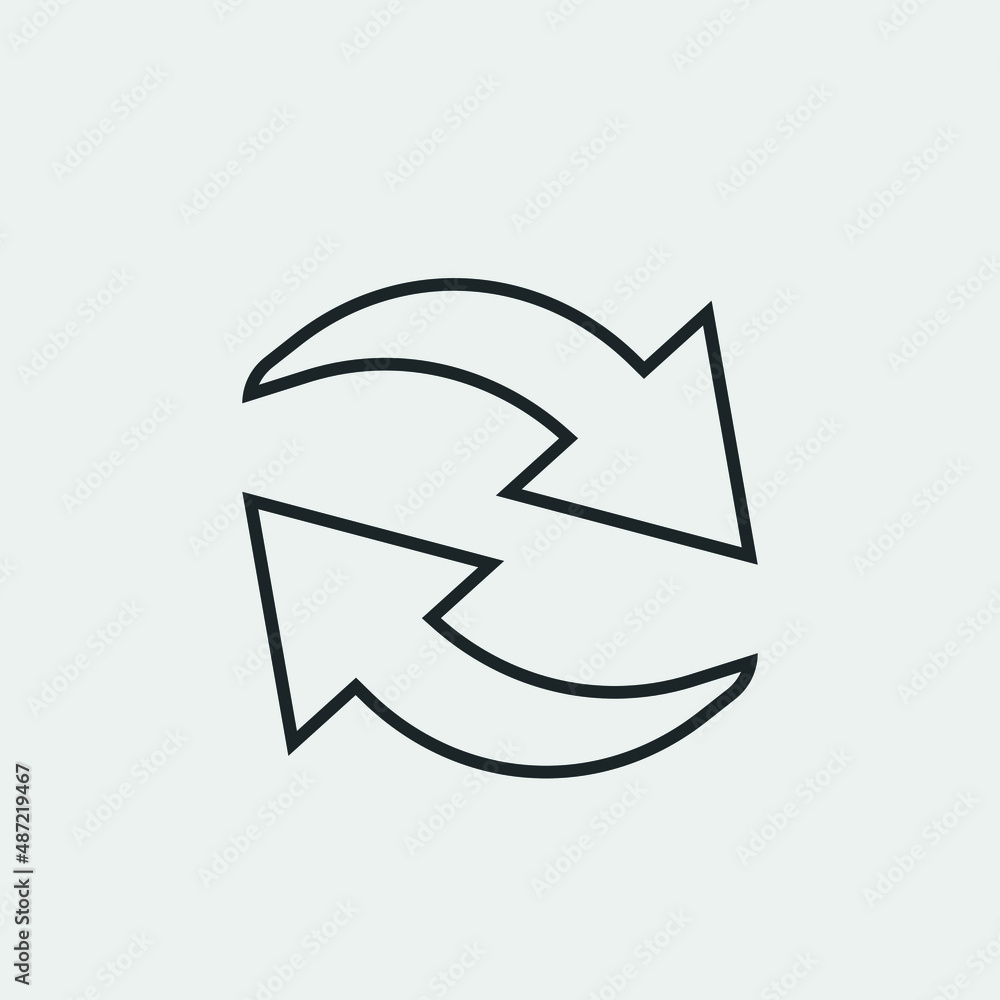 Reload vector icon illustration sign Reload vector icon illustration sign