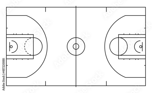 Basketball parquet floor