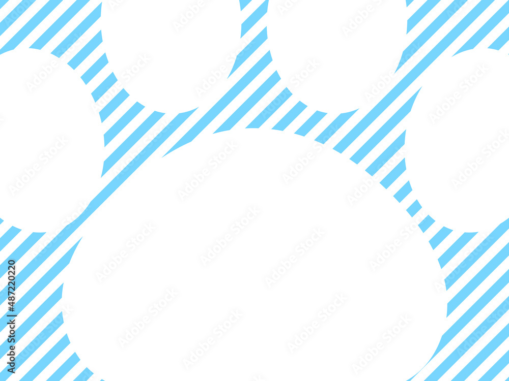 肉球ストライプフレームB：水色