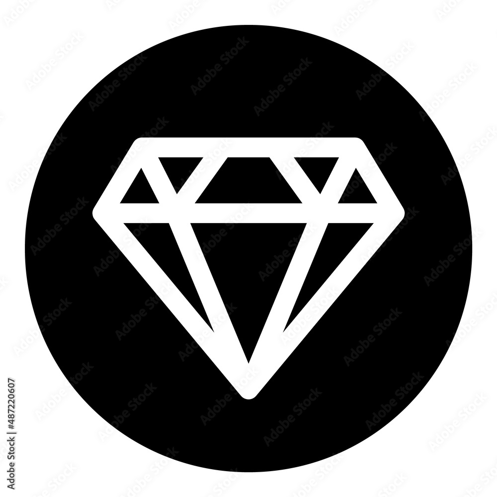 Diamond Flat Icon Isolated On White Background Diamond Flat Icon Isolated On White Background