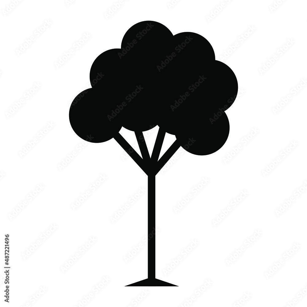 Tree silhouette icon Vector illustration isolated on white background. EPS 10 Tree silhouette icon Vector illustration isolated on white background. EPS 10