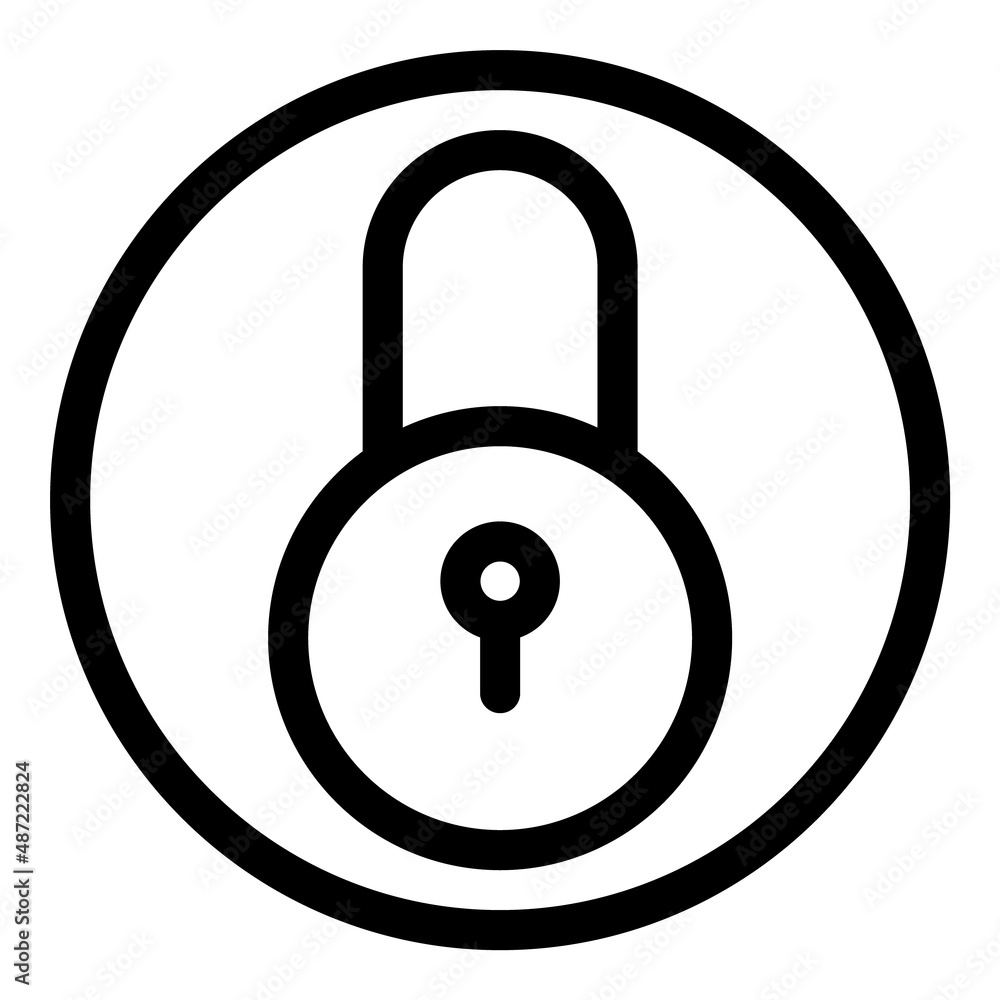 Lock Flat Icon Isolated On White Background Lock Flat Icon Isolated On White Background