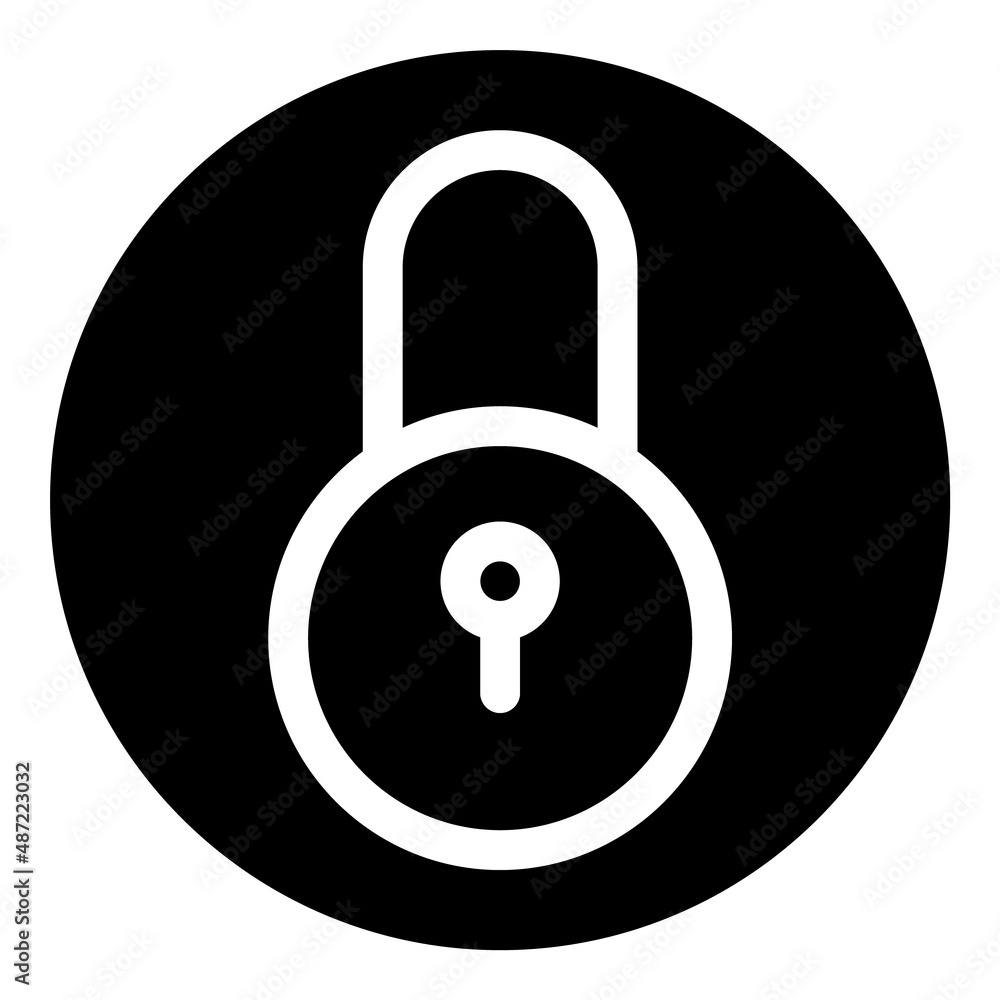 Lock Flat Icon Isolated On White Background Lock Flat Icon Isolated On White Background