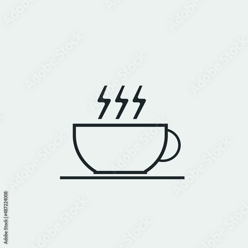 Coffee cup vector icon illustration sign