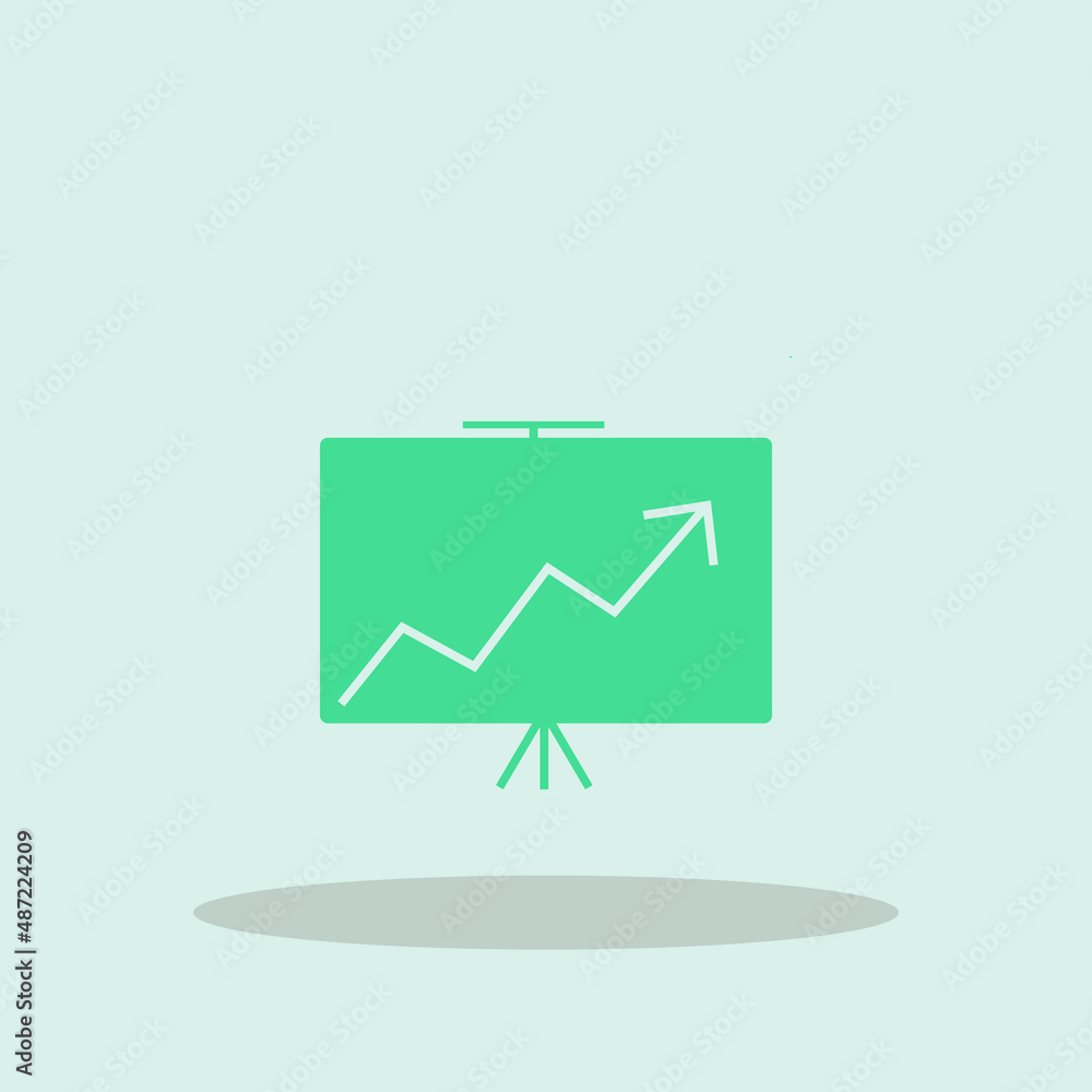 Graph board vector icon illustration sign Graph board vector icon illustration sign