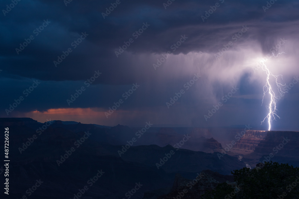 Grand Canyon lightning storm