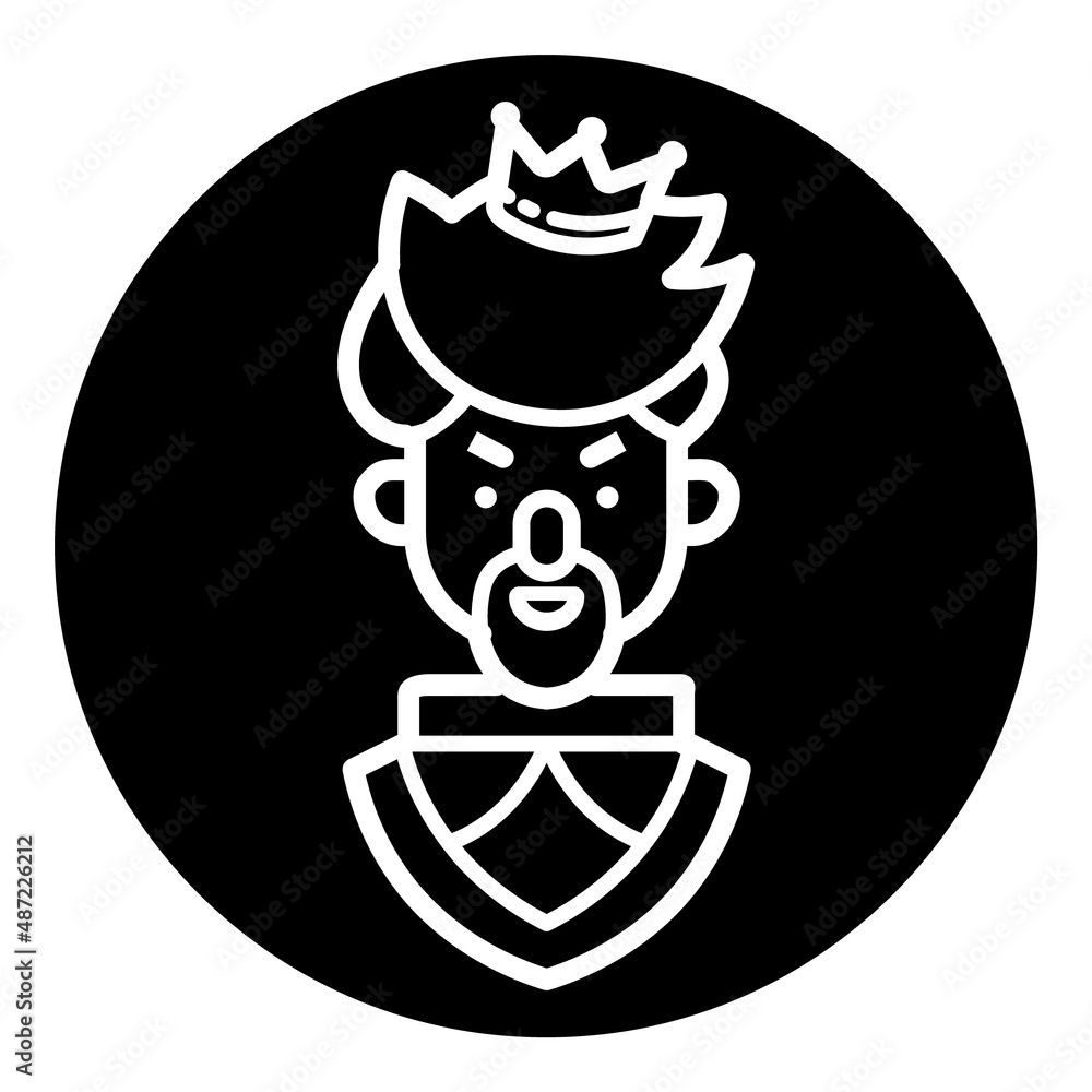 King Flat Icon Isolated On White Background King Flat Icon Isolated On White Background