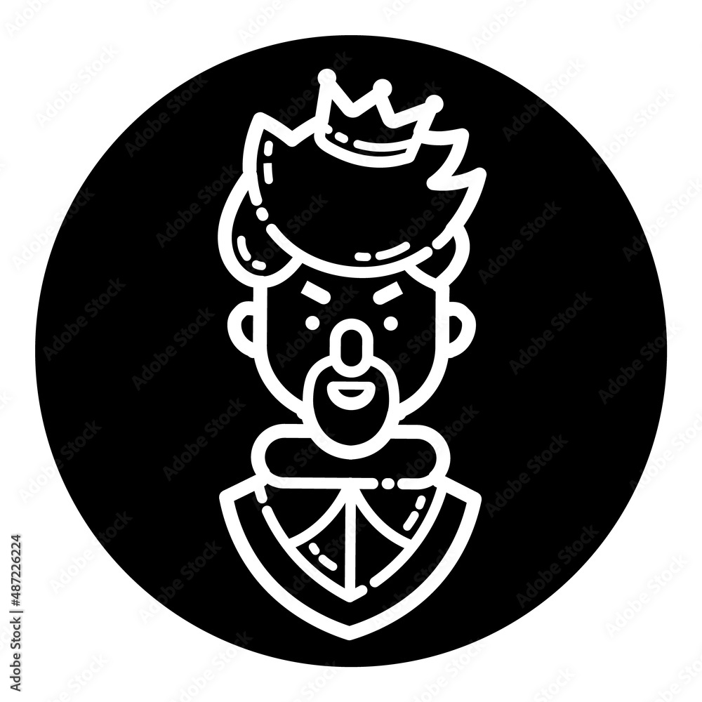 King Flat Icon Isolated On White Background King Flat Icon Isolated On White Background