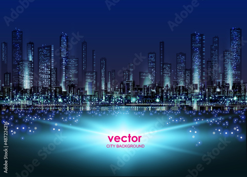 City background with architecture, skyscrapers, megapolis, buildings, downtown.