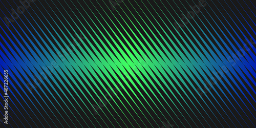 Halftone line background. Vector seamless pattern with diagonal lines, halftone stripes. Extreme sport style, urban art texture. Vibrant neon colors, black and blue green gradient. Trendy new design