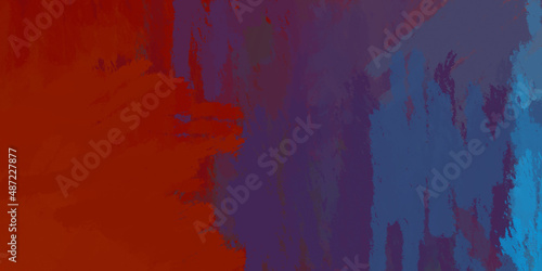 Abstract background of colorful brush strokes. Brushed vibrant wallpaper. Painted artistic creation. Unique and creative illustration. Brush stroked painting. Wall art.